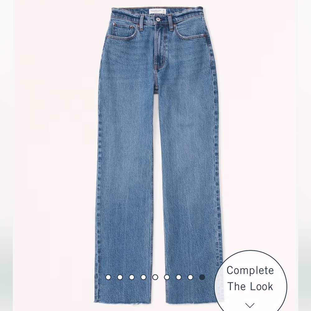 Abercrombie High Rise Curve Love 90’s relaxed jeans